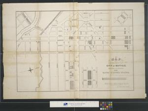 Primary view of Map exhibiting property in the City of Buffalo belonging to assignees of the Bank of the United States.