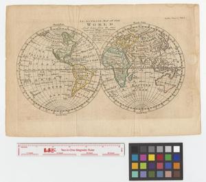 Primary view of An accurate map of the world laid down from the most approved maps and charts and regulated by astron'l. observations.