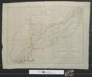 Primary view of Map of Reconnaissance exhibiting the country between Washington and New Orleans with the routes examined in reference to a contemplated National Road between these two cities.