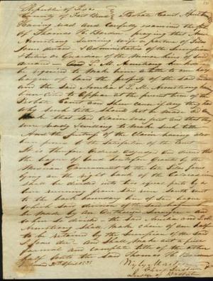 Primary view of [Petition of Thos. Borden signed by Wyly Martin]