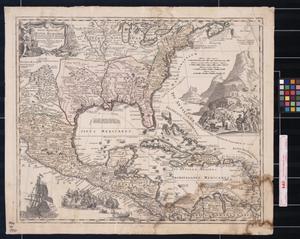 Primary view of Regni Mexicani seu Novæ Hispaniæ, Ludovicianæ, N. Angliæ, Carolinæ, Virginiæ et Pensylvaniæ, necnon insvlarvm archipelagi Mexicani in America Septentrionali