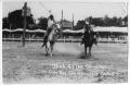 Photograph: Bob Calen trick roping - Cowboy Championship Contest, c. 1920