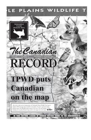 Primary view of The Canadian Record (Canadian, Tex.), Vol. 113, No. 34, Ed. 1 Thursday, August 21, 2003