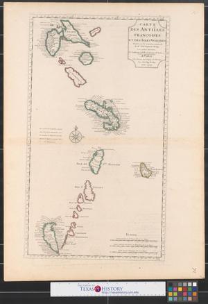 Primary view of Carte des Antilles Françoises et des iles voisines.