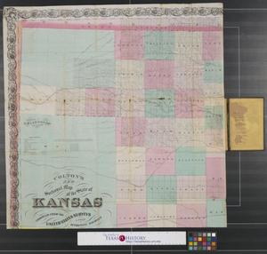 Primary view of Colton's new sectional map of the state of Kansas [Sheet 1].