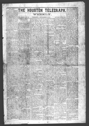 Primary view of The Houston Telegraph (Houston, Tex.), Vol. 36, No. 24, Ed. 1 Thursday, September 8, 1870