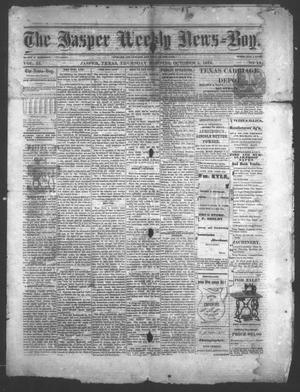 Primary view of The Jasper Weekly News-Boy (Jasper, Tex.), Vol. 13, No. 14, Ed. 1 Thursday, October 5, 1876
