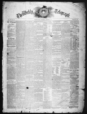 Primary view of The Weekly Telegraph (Houston, Tex.), Vol. 22, No. 32, Ed. 1 Wednesday, October 29, 1856