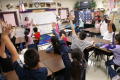 Photograph: [Delisse Hardy leads a third grade class at Crockett Elementary]