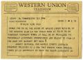 Letter: [Telegram from Amon G. Carter to John J. Herrera - 1961-02-21]