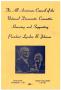 Pamphlet: [Program for Reception in Support of Lyndon Johnson - 1964]