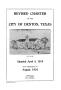 Book: Revised Charter of the City of Denton, Texas