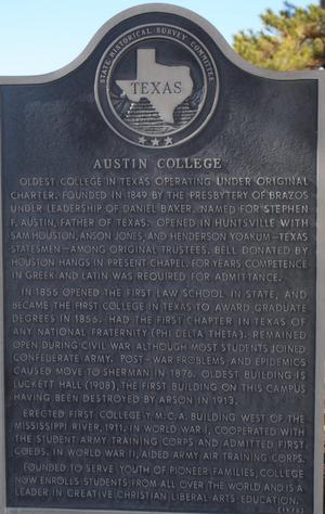 [State Historical Survey Committee Marker: Austin College]