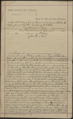 Deed of land, 1895