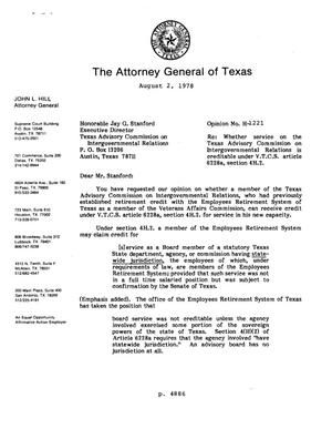 Primary view of Texas Attorney General Opinion: H-1221