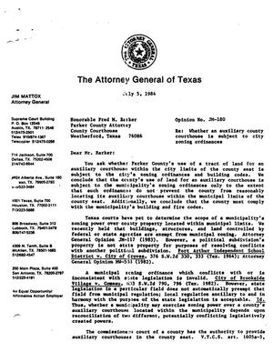 Primary view of Texas Attorney General Opinion: JM-180