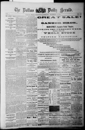 Primary view of The Dallas Daily Herald. (Dallas, Tex.), Vol. 1, No. 276, Ed. 1 Wednesday, December 31, 1873