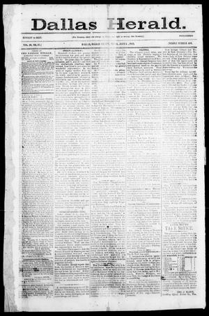 Primary view of Dallas Herald. (Dallas, Tex.), Vol. 10, No. 32, Ed. 1 Saturday, July 5, 1862