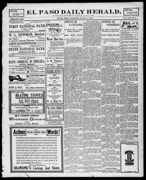 Primary view of El Paso Daily Herald. (El Paso, Tex.), Vol. 18, No. 9, Ed. 1 Wednesday, January 12, 1898
