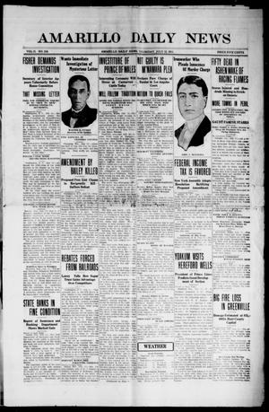 Primary view of Amarillo Daily News (Amarillo, Tex.), Vol. 2, No. 216, Ed. 1 Thursday, July 13, 1911