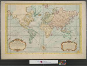 Primary view of Carte réduite des parties connues du globe terrestre : dressée au dépost des cartes plans et journaux de la marine pour le service des vaisseaux français.