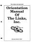 Text: [Orientation Manuel of the Links, Inc.]