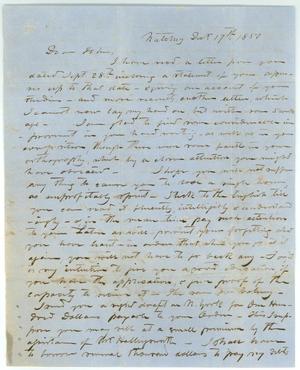 Primary view of [Letter to John from his Uncle V. Metcalfe, December 17, 1850]