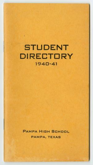 [Pampa High School Student Directory, 1940-1941]
