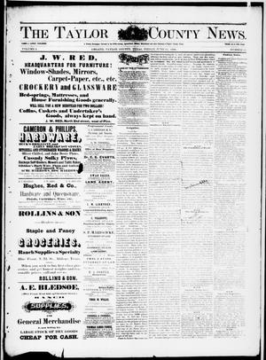Primary view of The Taylor County News. (Abilene, Tex.), Vol. 2, No. 13, Ed. 1 Friday, June 11, 1886
