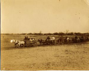 Railroad Survey Crew's Wagon Train, c. 1902