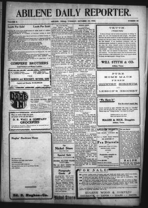 Primary view of Abilene Daily Reporter. (Abilene, Tex.), Vol. 10, No. 88, Ed. 1 Tuesday, October 10, 1905