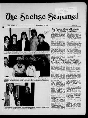 The Sachse Sentinel (Sachse, Tex.), Vol. 16, No. 47, Ed. 1 Wednesday, November 20, 1991