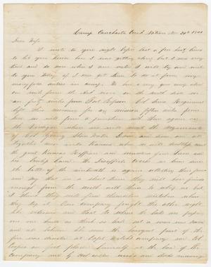 [Letter from Joseph A. Carroll to Celia Carroll, November 26, 1861]