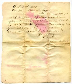 [Letter to William Murrell regarding taxes, October 3, 1862]