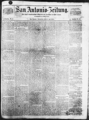 Primary view of San Antonio-Zeitung. (San Antonio, Tex.), Vol. 2, No. 4, Ed. 1 Saturday, July 22, 1854