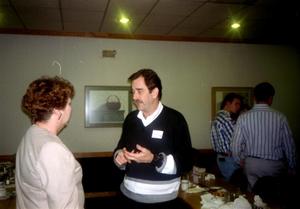 Primary view of [Photograph of Jan Starnes and John McAnelly at Alumni Meeting]