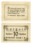Physical Object: [Bank note from Germany in the denomination of 10 heller]