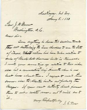 [Letter from I. G. Vore to J. W. Denver, January 8, 1883]