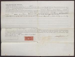 Primary view of [Deed Transferring Property from Mary Maxwell to Elizabeth Maxwell, September 12, 1869]
