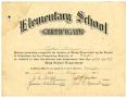 Text: [Elementary School Certificate, 1937]