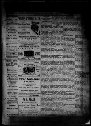 Primary view of The Albany News. (Albany, Tex.), Vol. 1, No. [39], Ed. 1 Friday, November 21, 1884