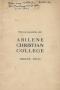 Book: Catalog of Abilene Christian College, 1910-1911