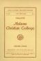Book: Catalog of Abilene Christian College, 1927-1928