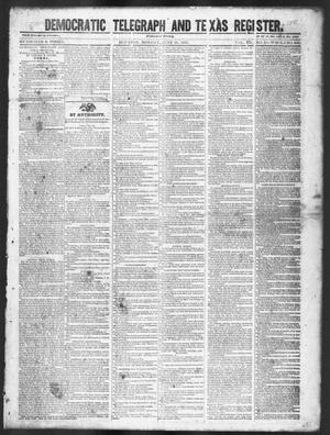 Primary view of Democratic Telegraph and Texas Register (Houston, Tex.), Vol. 12, No. 25, Ed. 1, Monday, June 21, 1847
