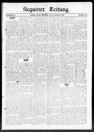 Primary view of Seguiner Zeitung. (Seguin, Tex.), Vol. 36, No. 23, Ed. 1 Wednesday, February 2, 1927