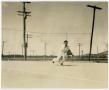 Photograph: 1936 Schreiner Tennis Player on the Court, Running Hit.