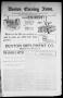 Newspaper: Denton Evening News. (Denton, Tex.), Vol. 1, No. 65, Ed. 1 Thursday, …