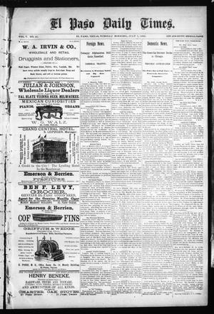 Primary view of El Paso Daily Times. (El Paso, Tex.), Vol. 5, No. 65, Ed. 1 Tuesday, July 7, 1885