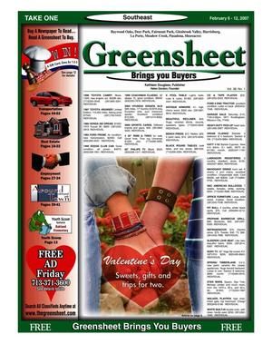 Primary view of object titled 'Greensheet (Houston, Tex.), Vol. 38, No. 1, Ed. 1 Tuesday, February 6, 2007'.