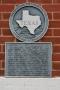Photograph: Texas & Pacific Railway Depot plaque, Baird